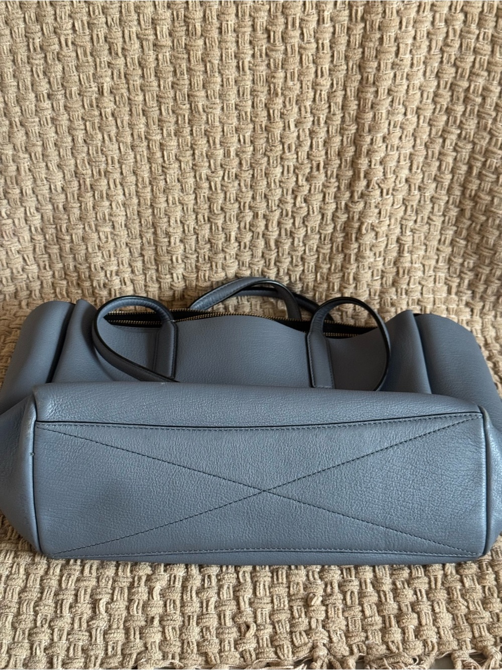 Marc Jacobs Gray-Blue Leather Tote - Picture 4 of 5